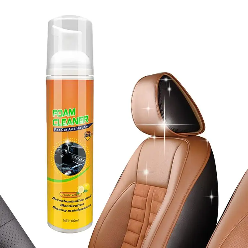 

car Foam cleaner car interior cleaner leather seat decontamination Foam cleaner 100ml for Glass Rubber Metal Fabrics Leather