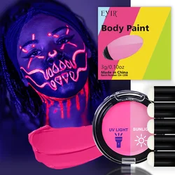 Vibrant Professional - Grade Water - Based Face and Body Paint - 14g (Fluorescent Pink)