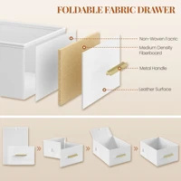 Туалетный столик с большим зеркалом, Туалетный столик с 5 ящиками, 5 открытых отделений, место для хранения перед зеркалом, белый — изображение 5