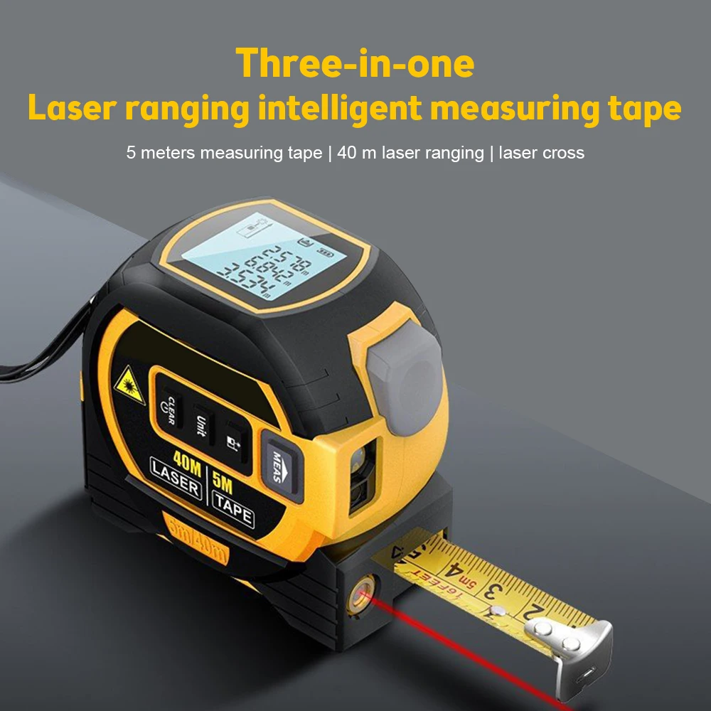 Laser Distance Meter Measuring Laser Tape Measure Digital Rangefinder Digital Electronic Roulette Stainless 5m Tape Ruler