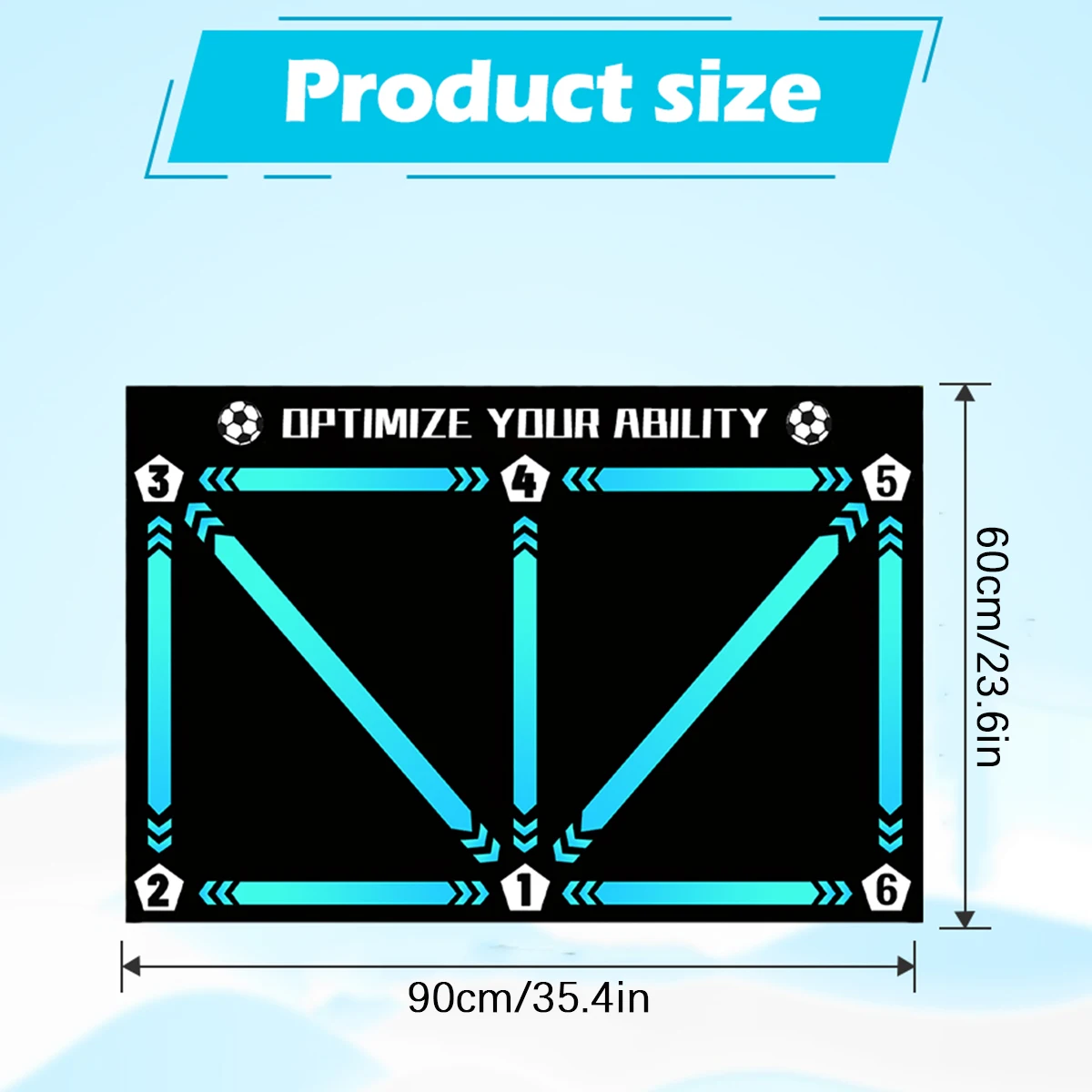 حصيرة تدريب جديدة للتحكم في كرة القدم | قاعدة مطاط...
