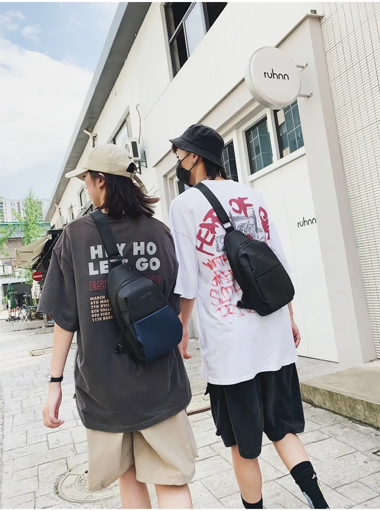 

New Casual Men's Chest Bag Trend Fashion One Shoulder Crossbody Bag Outdoor Waterproof Small Backpack Chest Bag