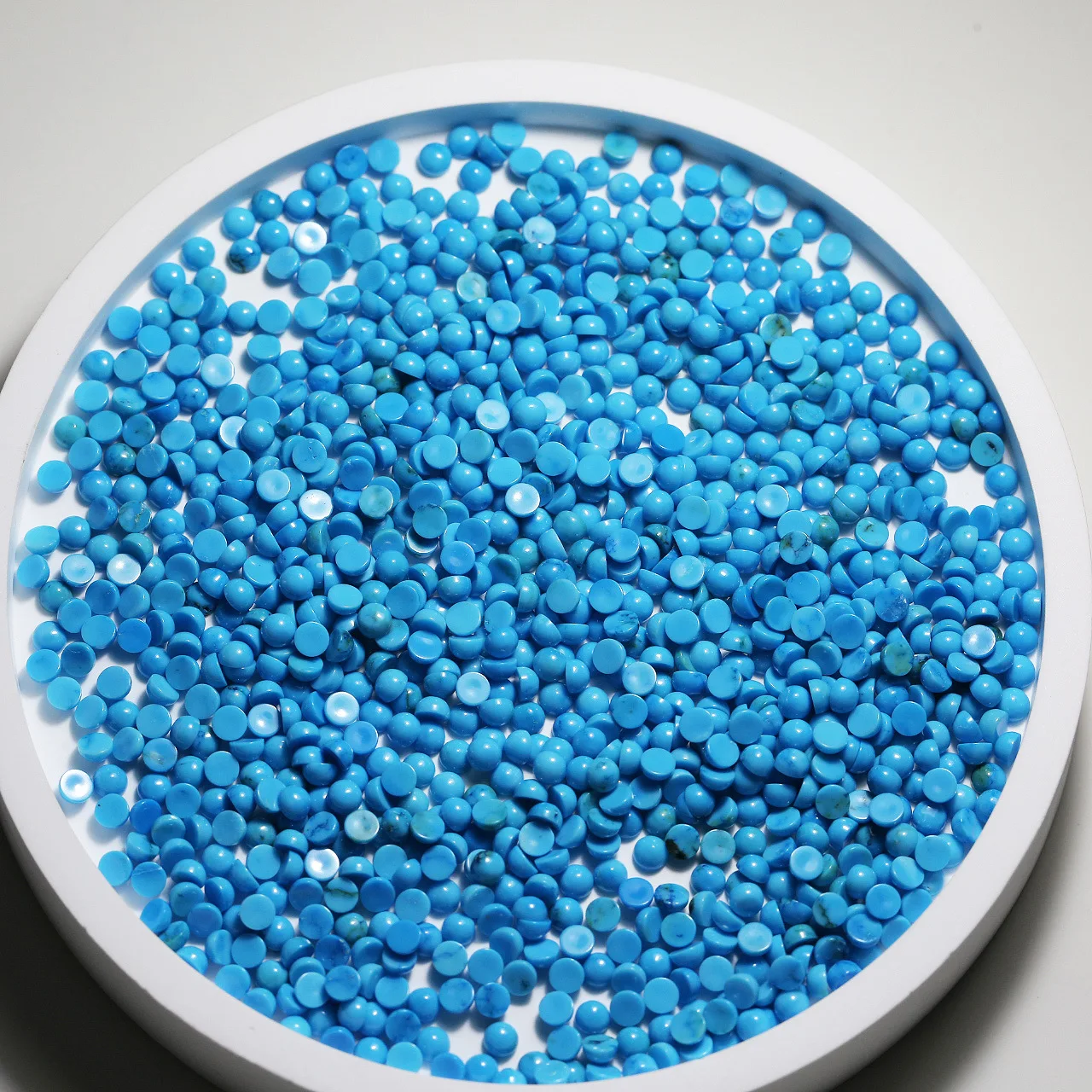 Natural Blue Turquoise (Arizona) Round Shape Cabochon Loose Gemstones in Assorted Sizes From 2mm for Jewellery Making