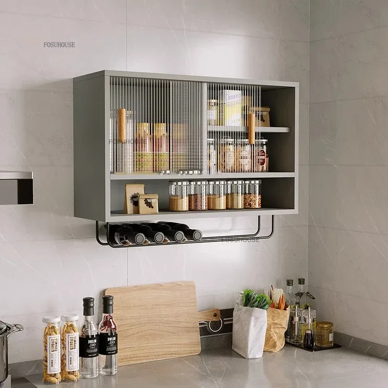 Nordic Wooden Kitchen Cabinets Wall Mounted Sideboard Creative Home Furniture Kitchen Island Living Room Display Storage Cabinet
