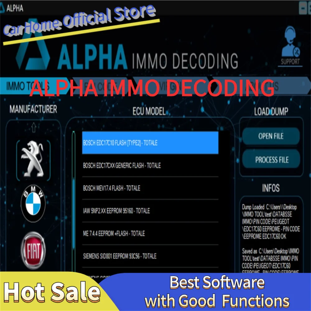 AlphaImmoDecodingOriginalSoftwareSupportMultiBrandsVehichles