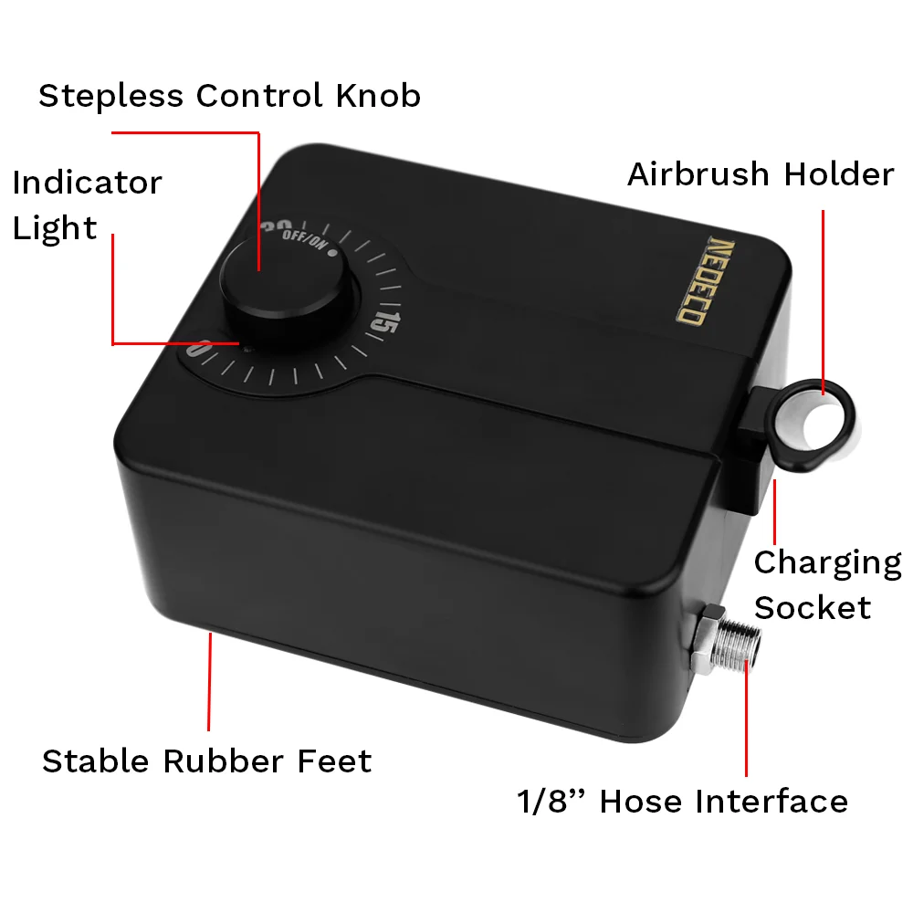 Nozzle and needle set for detailed and broad spraying