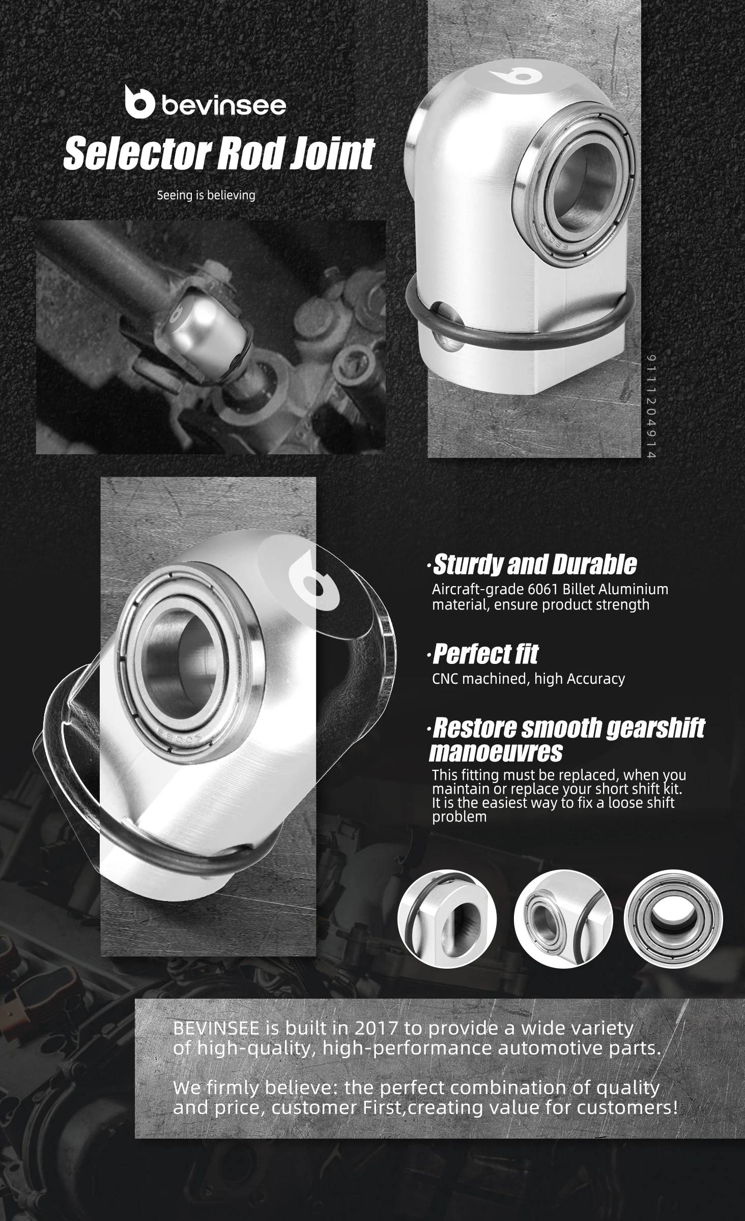 (EU-Lager) Neuestes Upgrade für Schaltgestänge-Gelenkverbinder für BMW E87 E36 E39 E46 E90 E92 E93 E60 E61 F20 F30 F31 F32 F36 F10 F11 G20 G31 – Detail 1