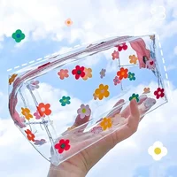 Waterproof Transparent Zipper Cosmetic Bag Fashion Print Women Girl Travel Makeup Bag Pouch Wash Organizer Toiletry Storage Bags 1
