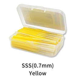 30-Piece Deluxe Dental Hygiene Kit - Portable Interdental Brushes & Flossing Sticks for Comprehensive Oral Care (Yellow(0.7mm))