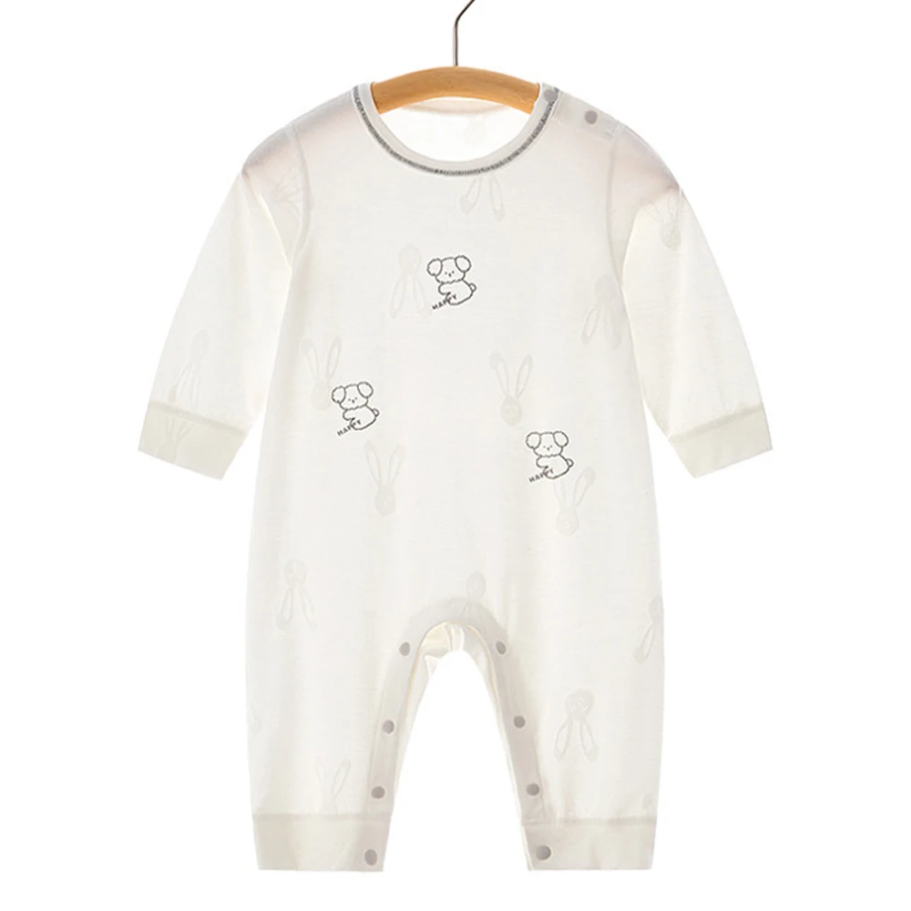 Baby Girl Summer Romper Thin Type Long Sleeve Newborn Clothes Air Conditioning Baby Boy Jumpsuit