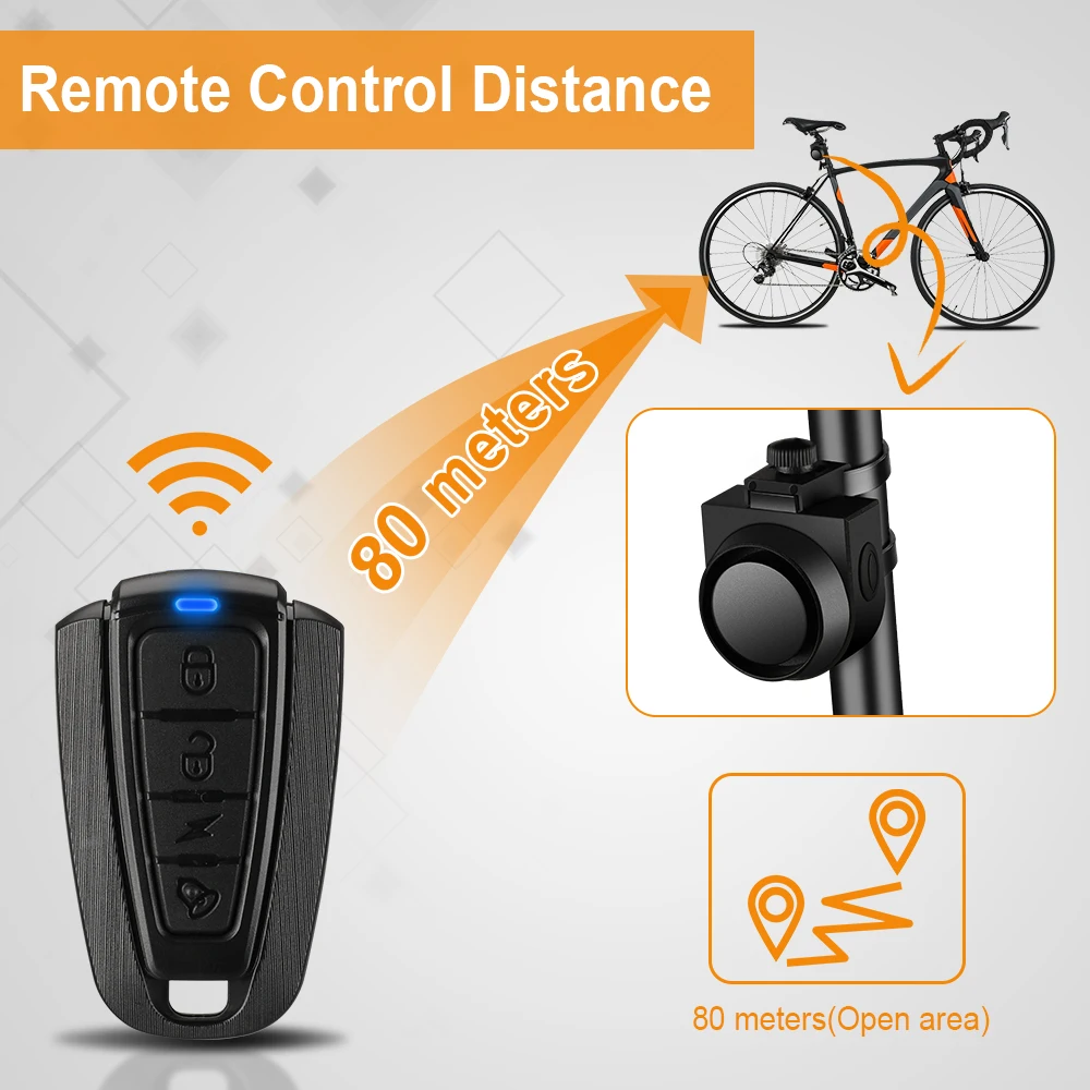 Kamluxe bezprzewodowy Alarm wibracyjny rowerowy wodoodporny pilot do ładowania USB motocykl elektryczny rower Alarm antywłamaniowy bezpieczeństwa