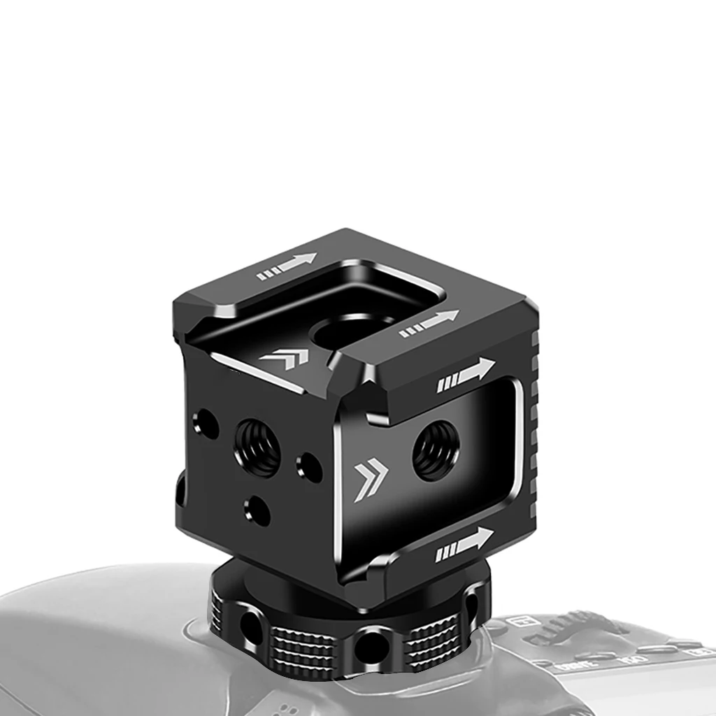 Triple Hot Shoe Mount Adapter Cold Shoe Extension Mount Monitor Holder Mic Fill