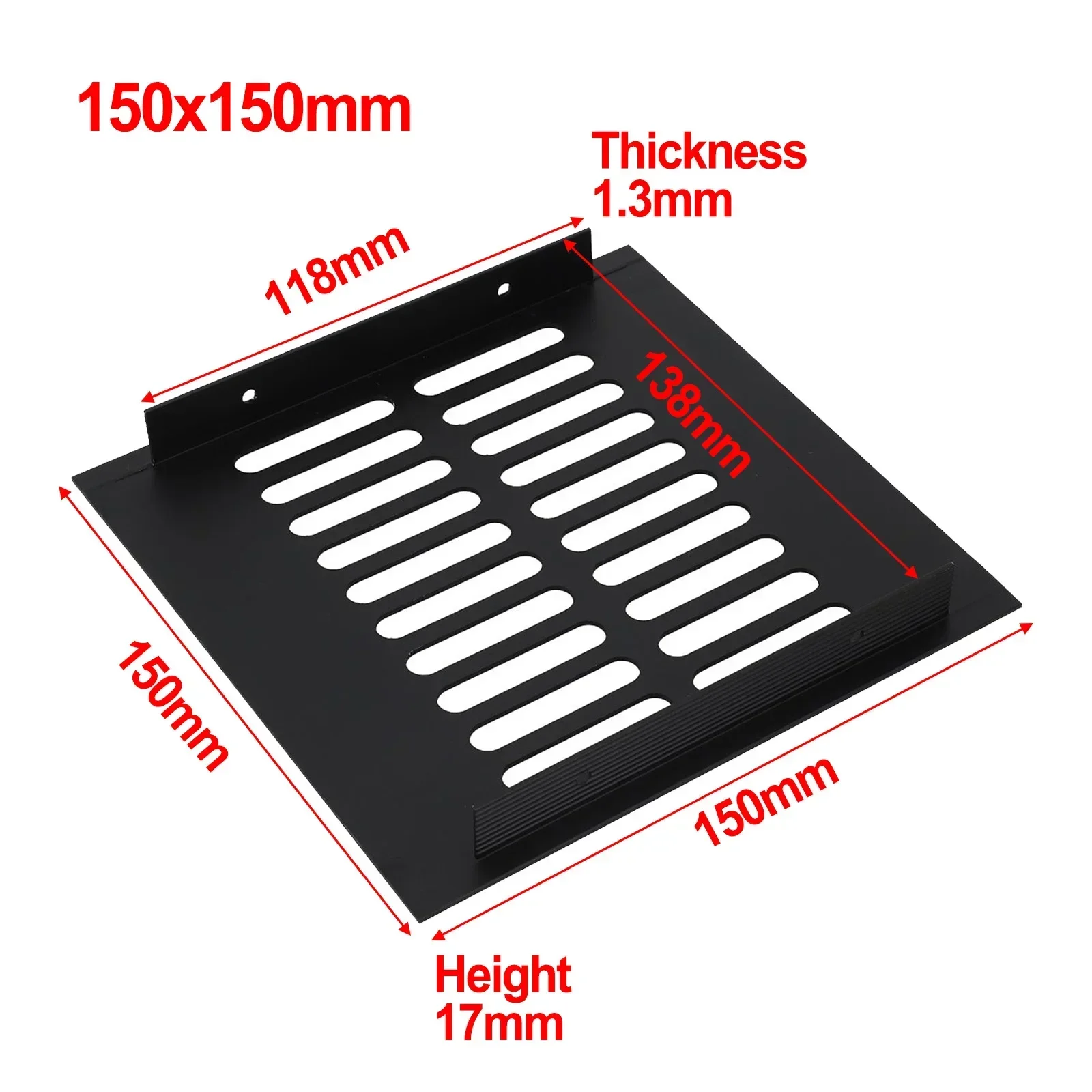 Ventilation Grille Rectangular Cabinet Wardrobe Air 150mm Aluminium Ventilation-Cover Multiple Sizes Breathable Air Vent