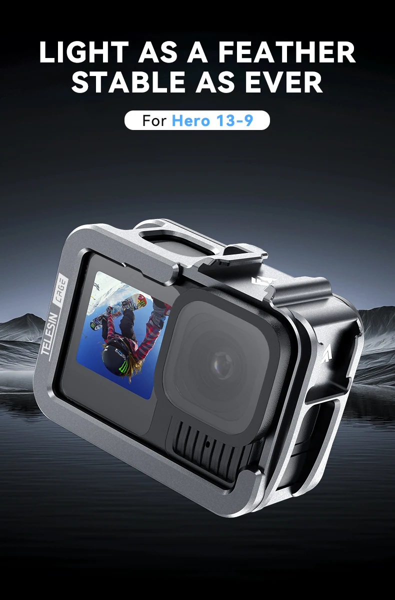 Aluminium Alloy Frame Case For Hero 9 10 11 12 13 Vertical shot Low Weight Prot