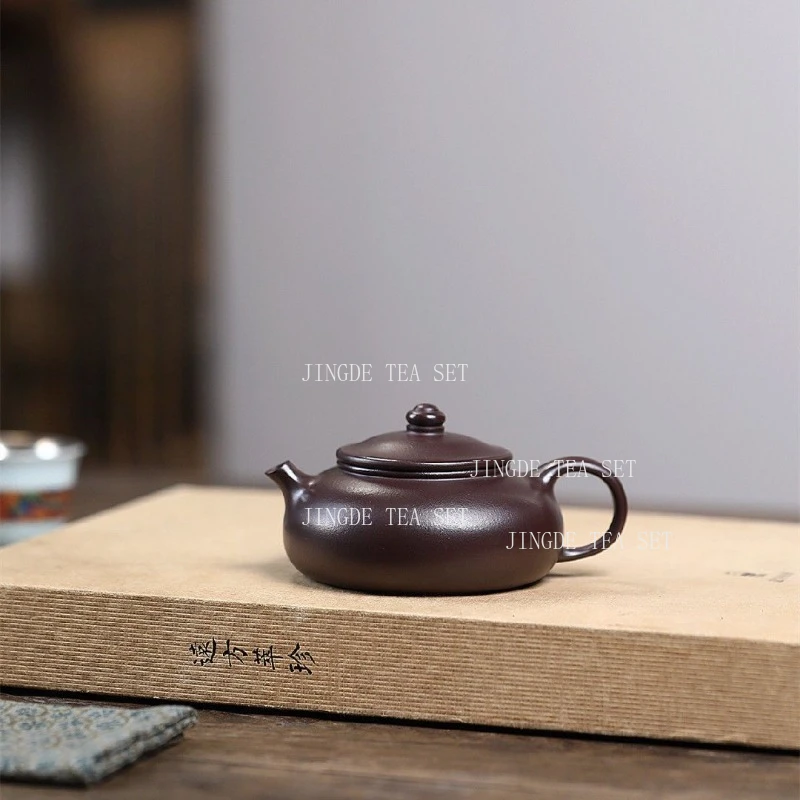 150ml Yixing Purple Clay Teapot Chinese Style Han River Lonely Shadow Tea Pot Household Small Capacity Teapot Kung Fu Tea Set