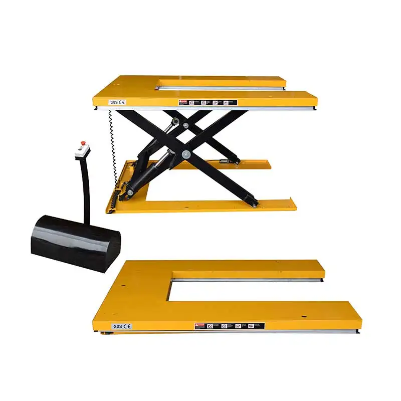 

Hot selling U-shaped countertop eleveator platform lifting pedal pump hydraulic lift tables