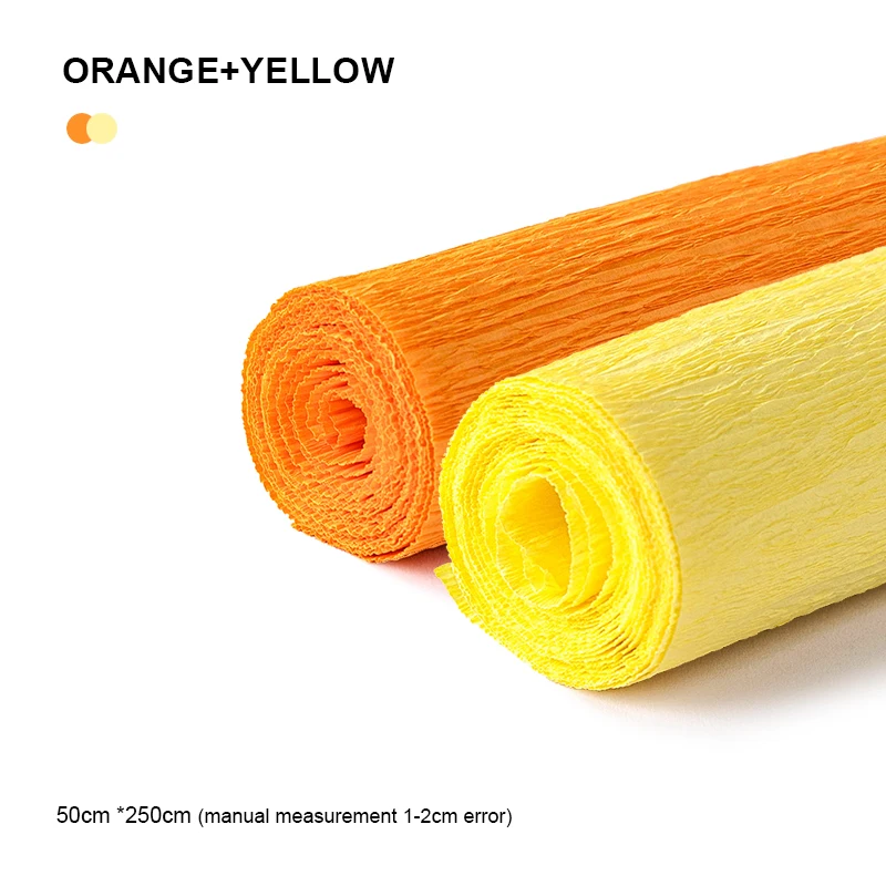 Vibrant Handmade Crepe Paper Roll for DIY Crafts & Decor - 250x50cm