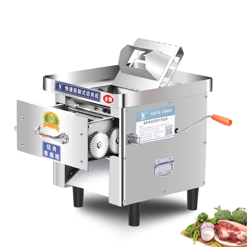 

Electric Manual Meat Cutter Machine Drawer Type Blade Vegetable Shred Slicer Dicing Machine Commercial Meat Slicer Machine