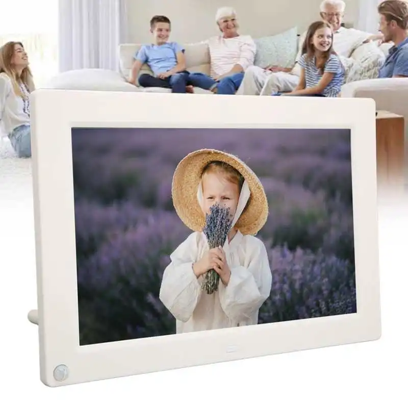 10 Polegada digital photo frame sensor de movimento hd ips tela