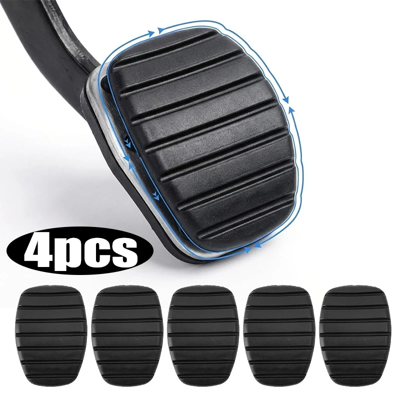 Renault Car Brake and Clutch Pedal Rubber Replacement Covers - Auto Interior Foot Pedal Protectors (Set of 2 or 4)