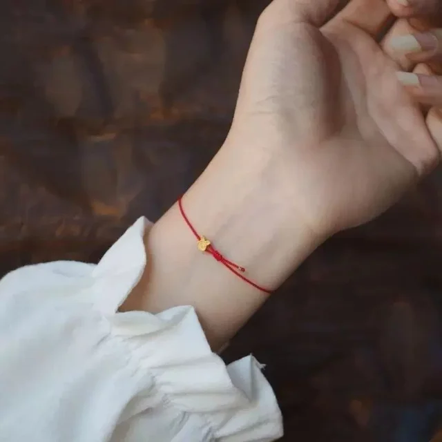 Bracelet classique en corde rouge porte-bonheur avec gourde, carpe koï, lotus et bois de pêche, bijou de mode pour femmes, hommes, couples, cadeau d'amitié, accessoire