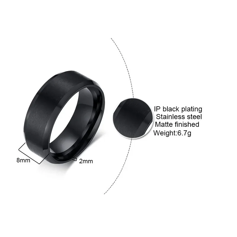 Men Casual Titanium Steel Rings Size 5-14 Women Children Simple Rings 5 Colors 1 Piece wedding rings finger rings womens ring jewelry rings ring jewelry signet ring couple rings cubic zircon ring cross rings round rings