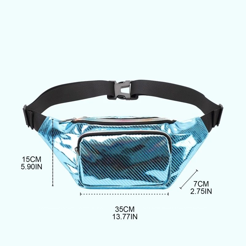 Fanny Pack Waist Bags Fashion Phone PVC Chest Bag for Women