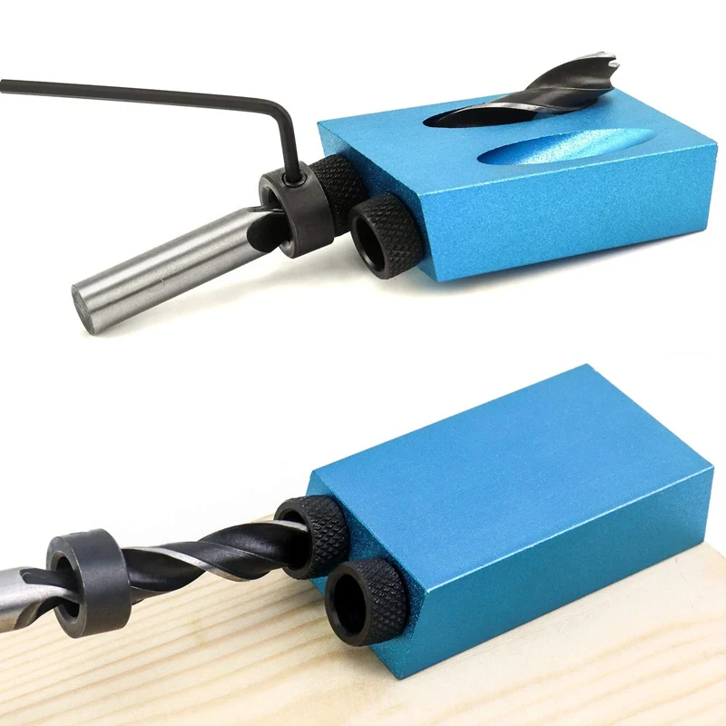Woodworking Angle Drill Guide Tool Puncher Positioner - Increase Your Woodworking Efficiency with 15-Degree Pocket Hole Jig