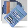 7Pcs High-Quality Manicure Set Color Contrast Sets Nail Clippers Cutter Tools Kits Stainless Steel Pedicure Travel Case for man 1