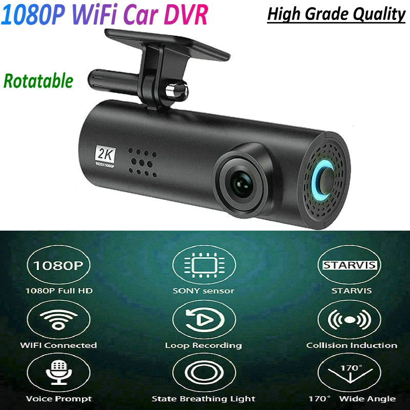 2022 WiFi Dash Cam Real 1080P Full HD Mini Car Camera DVR Voice Prompt Night Vision G-Sensor Driving Recorder car camera dashcam vehicle blackbox dvr full hd 1080p