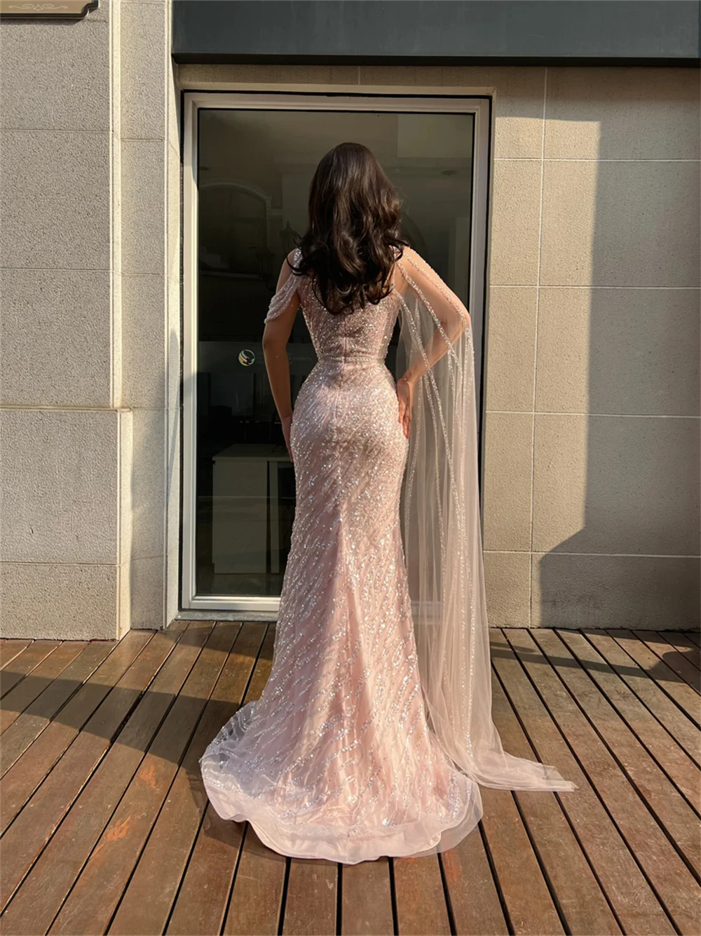 Robe de soirée classique à paillettes, tenue de charme, A-ligne, longueur au sol, quelle que soit la collection, 2024