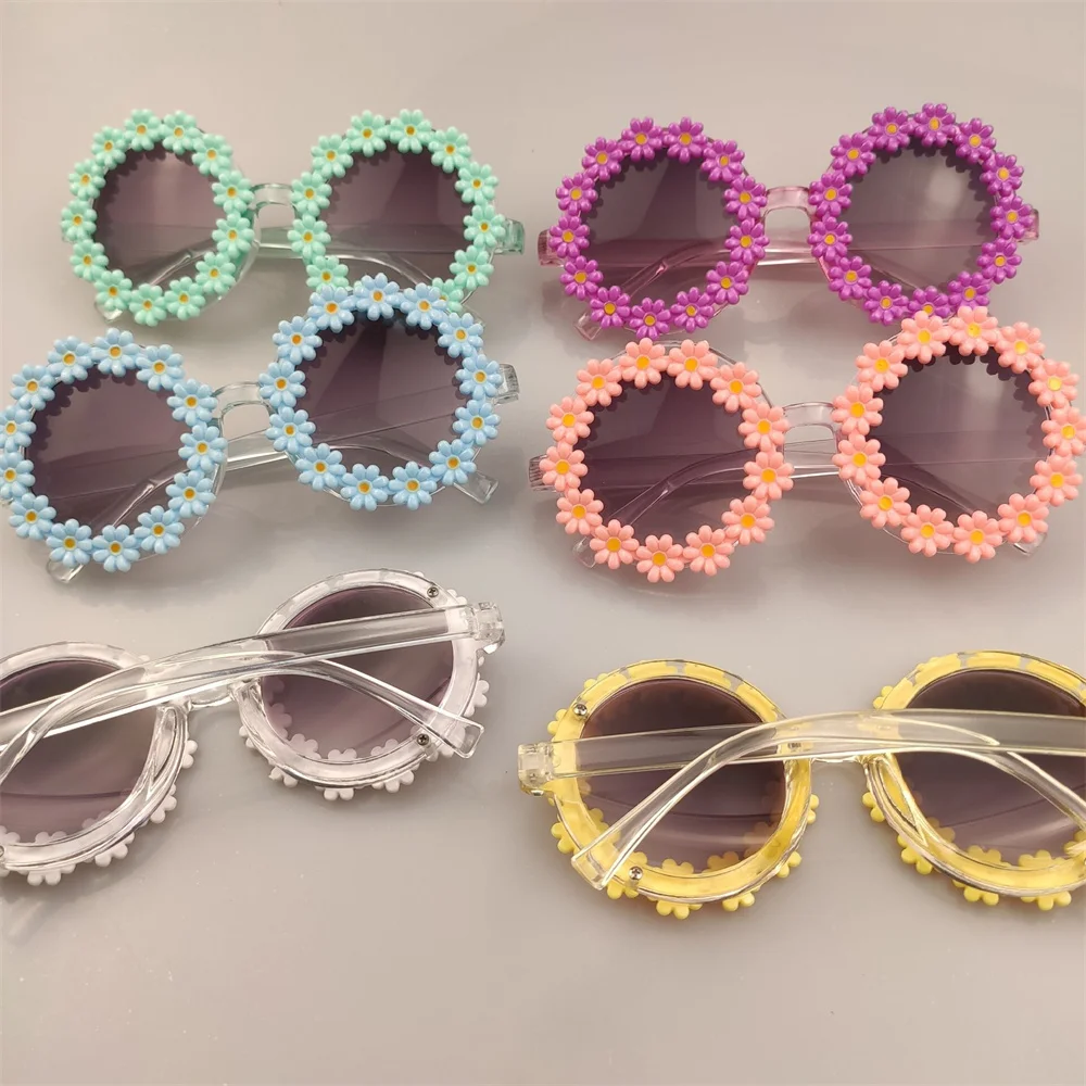 

Vintage Kids Sunglasses Oval Flower Fashion Children Sunglasses Girls Baby Shades Glasses UV400 Outdoor Sun Protection Eyewear