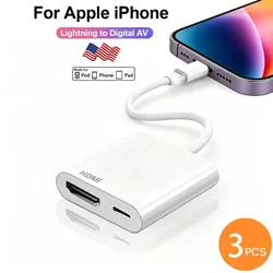 4K SyncScreen Lightning to Digital HDTV and AV Adapter (3pcs iPhone HDMI)