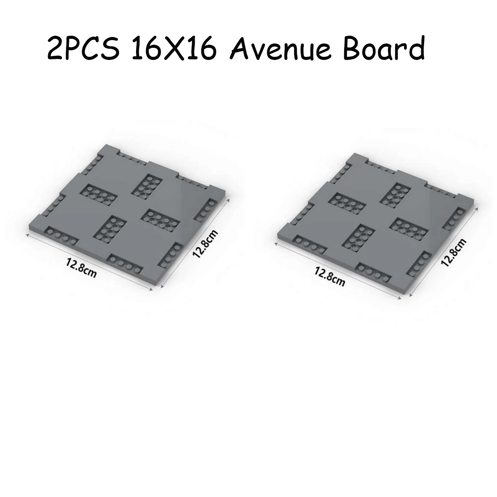 City Road Street Building Blocks Baseplate with Pedestrian Crossing - Creative Puzzle Toy Set