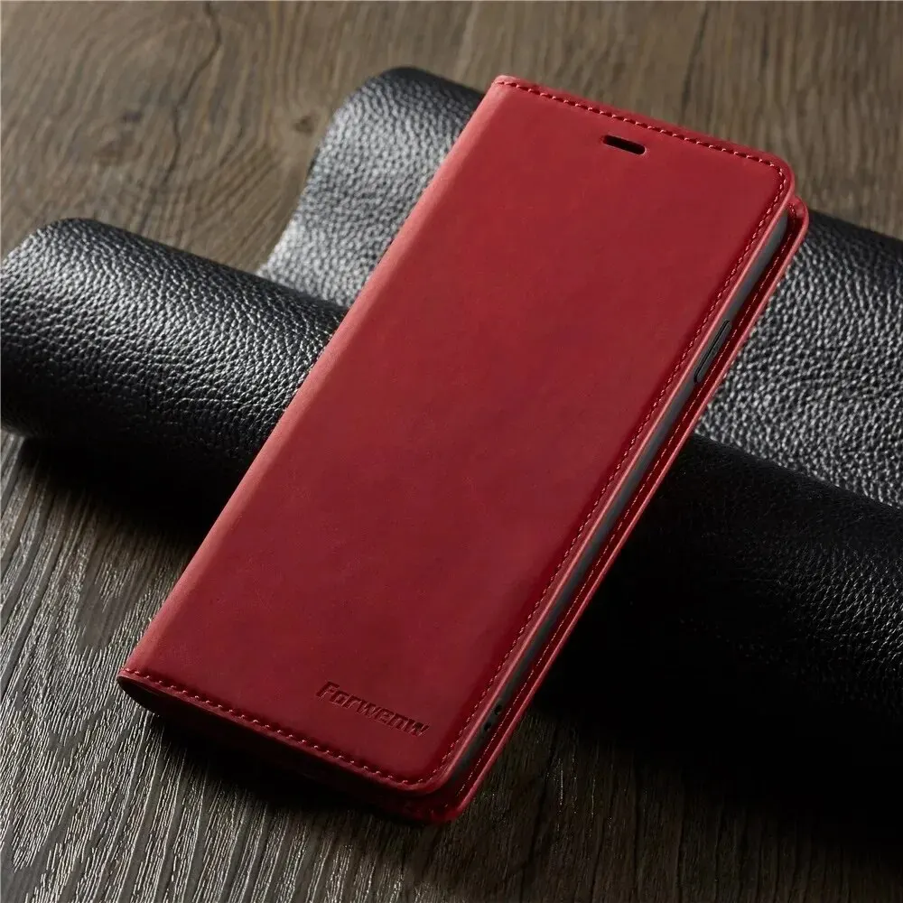 Luxurious Thin Suede Leather Wallet Case with Strong Magnetic Closure