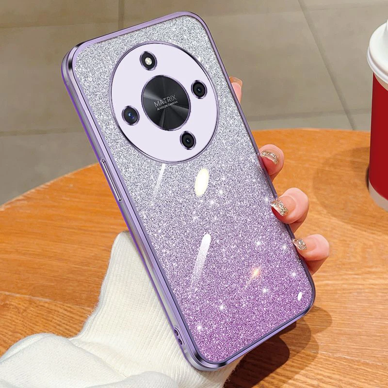 thumbnail image 1 of For Honor Magic4 Lite Case Honor Magic 5 lite Phone Case Magic5 lite magic 6 pro magic6 Luxury Glitter Plating Matte Back Cover, 1 of 4