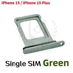 Universal Card Tray for SIM Holder Slot Replacement - Single/Dual SIM Card Adapter (15 Single Green)