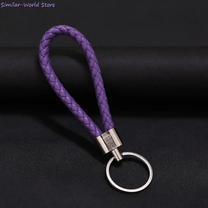 Handwoven Leather Keychain Ring Holder - 2 Pack Braided Strap For Car Keys, Wallets & More - View #12