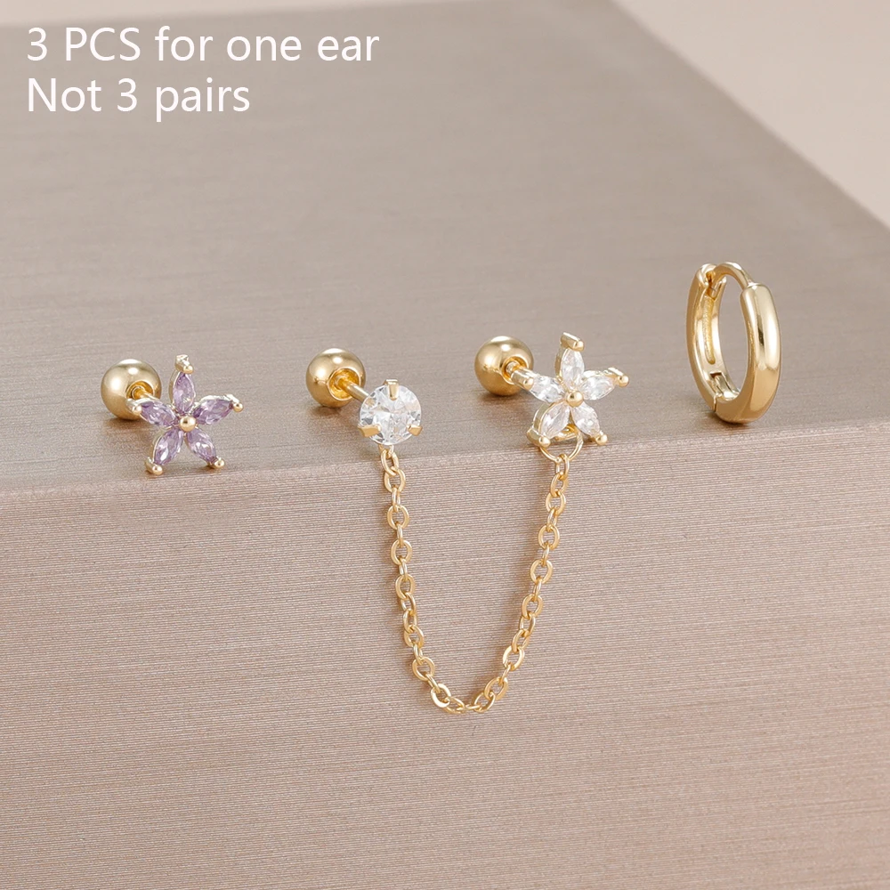 Gold Purple-3PCS