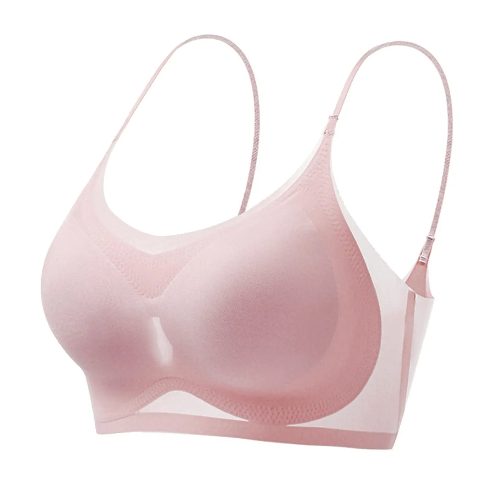 Ultra-Thin Ice Silk Seamless Padded Bra for Women - Elegant Sleep and Lounge Top