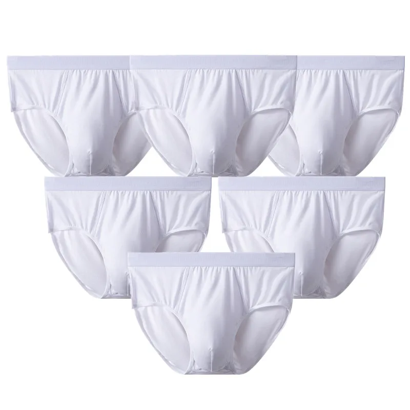 6 Pcs/Lot Men Big Size Solid Briefs White Underwear Knickers Undies  Tighty-whities Undershorts Sexy Lingerie Panties Underpants - AliExpress