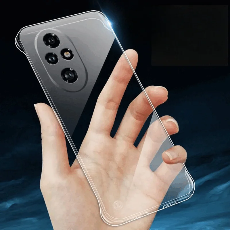 For Honor 200 Pro Clear Borderless Phone Case - Transparent Protective Hard Shell Back Cover