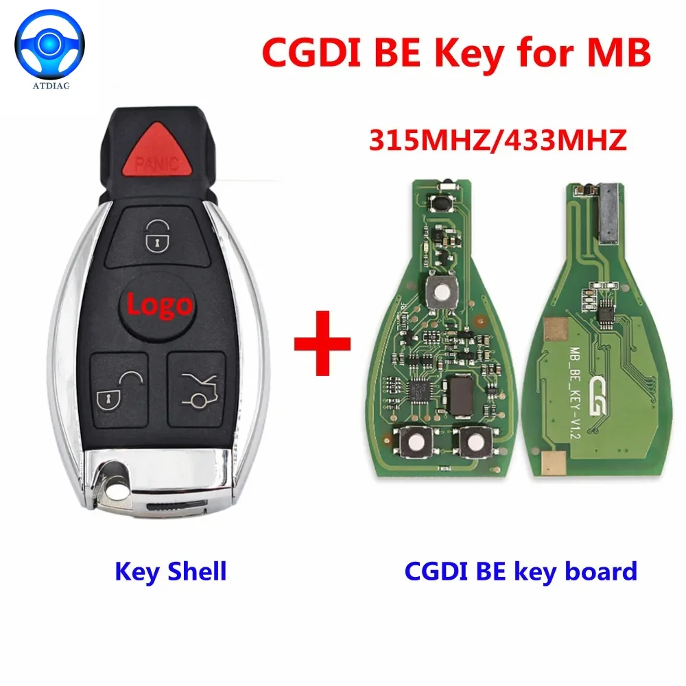 

Original CGDI MB CG BE Key 315MHZ/433MHZ for Mercedes Benz Work with CGDI MB Programmer Support All FBS3 with 3B/4B Key Shell