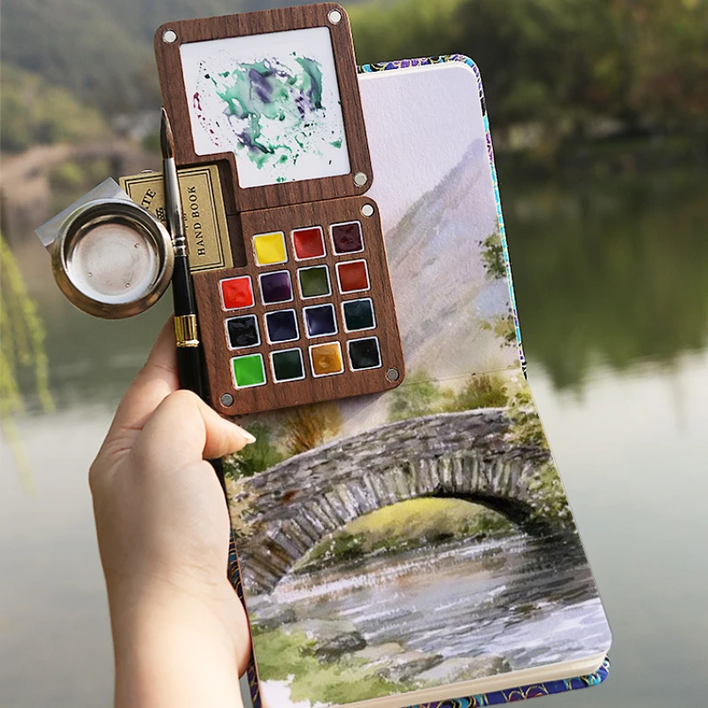 POTENTATE Brass Palette Fixing Clip Outing Sketching Paint Box Hand Account Clip Metal Bill Travel Painting Art Supplies