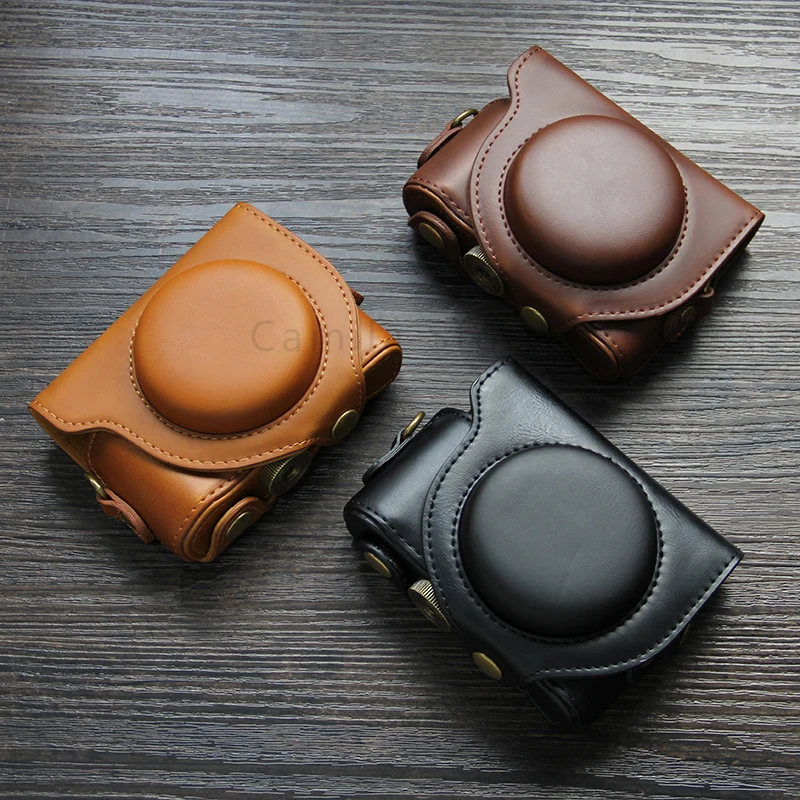 Full Body Precise Fit Retro Pu Leather Custodia Per Fotocamera Digitale Custodia Per Custodia Per Sony Dsc-Hx50 Hx50 Hx60 Hx30 Cinturino In Pelle