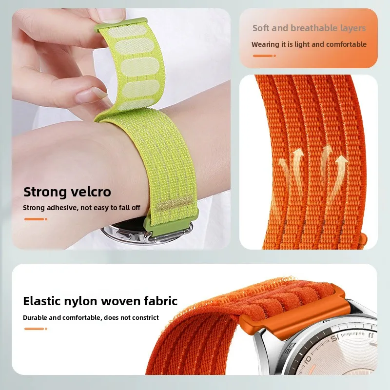 Premium Nylon Wristband Strap - 20/22mm Adjustable Watch Band