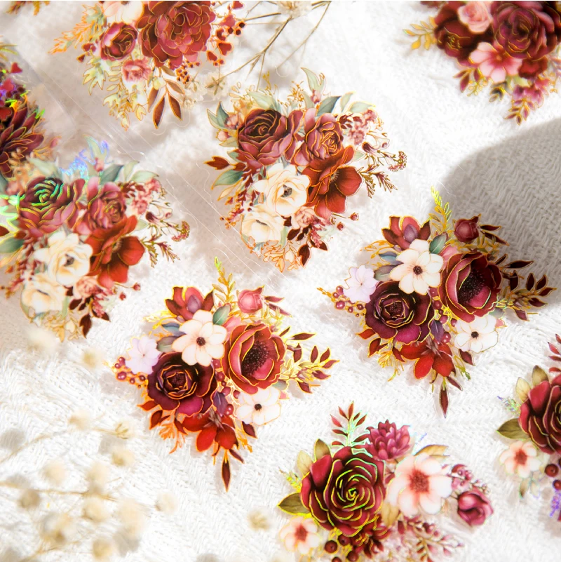 Floral Dream Washi Tape for Scrapbooking and Stationery Crafting