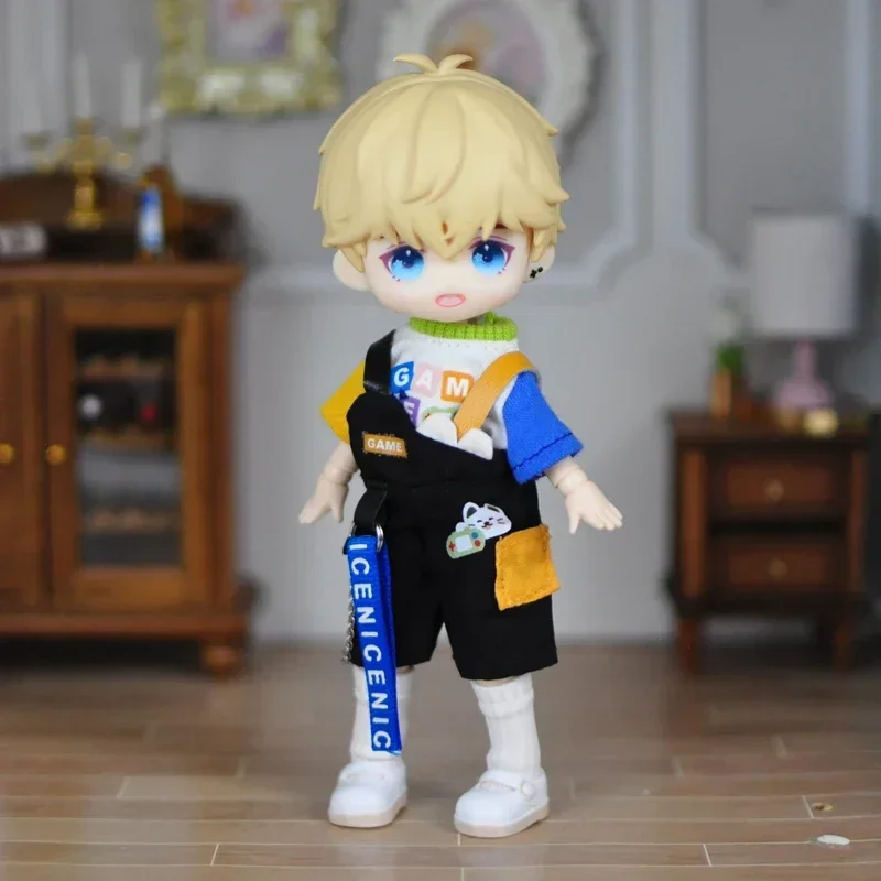 1/12 BJD boy doll replaces head and face OB11 doll hair and face