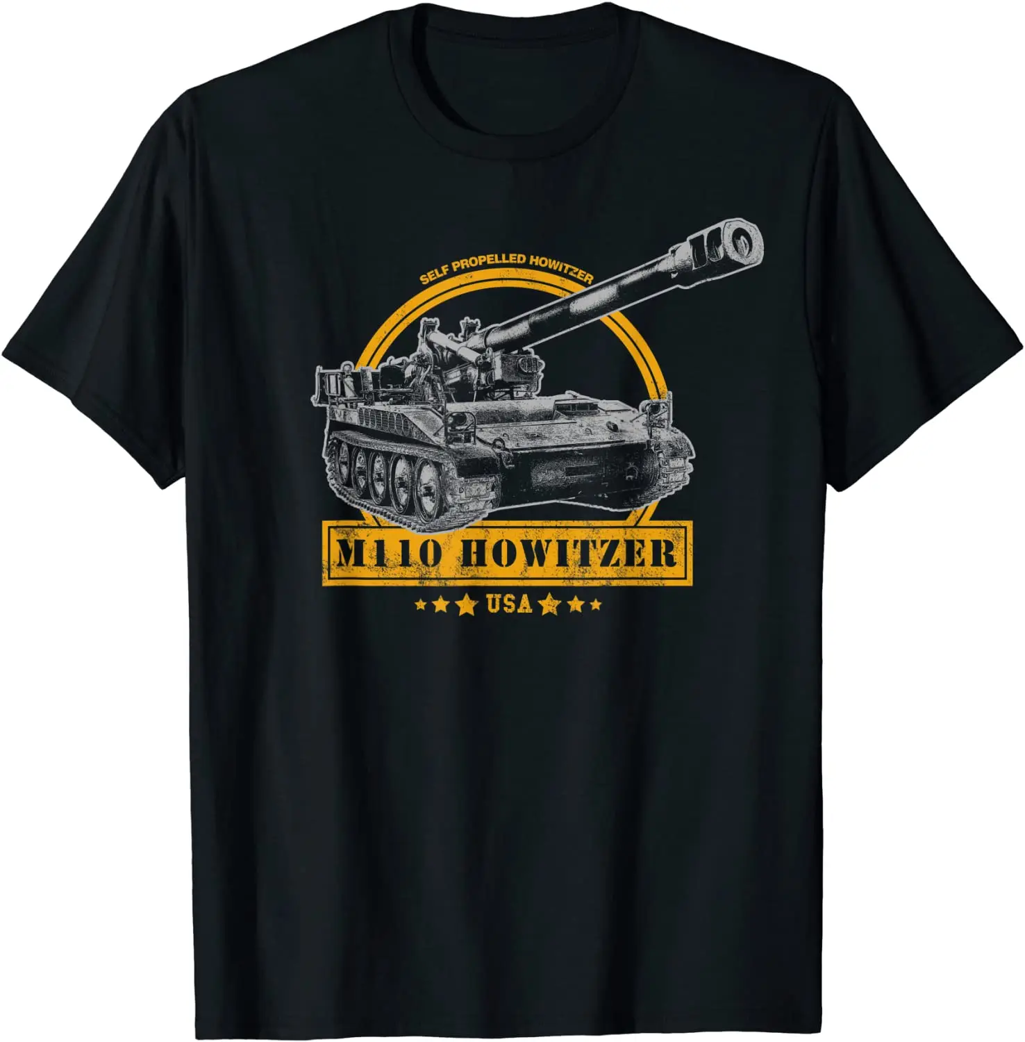 

US Army M110 Self-Propelled Howitzer T-Shirt 100% Cotton O-Neck Short Sleeve Casual Mens T-shirt Size S-3XL
