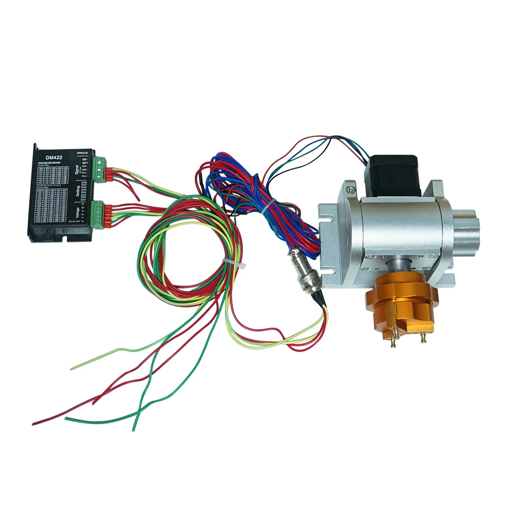 Ring Jewelry Rotary Axis for Fiber Laser Nameplate Marking Machine 20w 30w 50w Metal Laser Engraver Machine Use with Drive Board